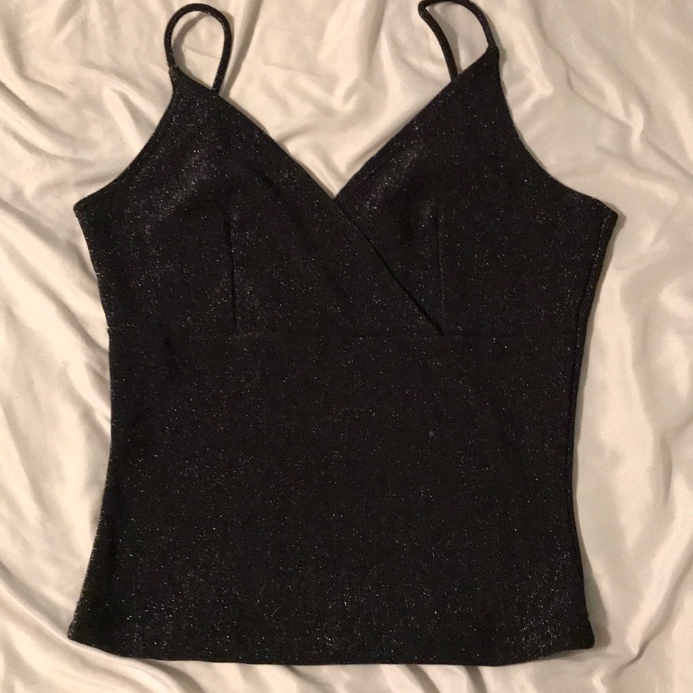 Sparkly black crop  top